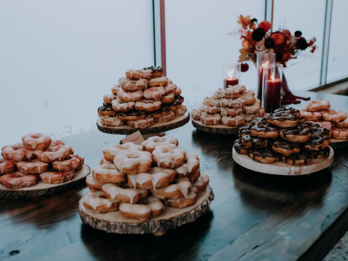 donut display at reception